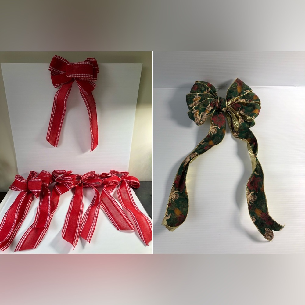 6 Handmade Christmas Ribbon Bows